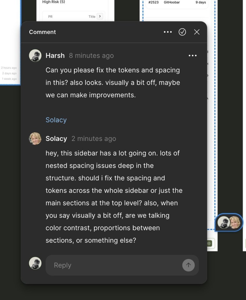 Token and spacing audit work example
